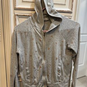 Kids Gray Hoodie with Star Pattern